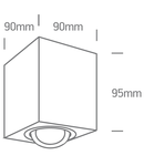 Edda Square-CL MR16, GU10, 10W, 230V, adjustable, alb