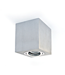 Edda Square-CL MR16, GU10, 10W, 230V, adjustable, aluminiu