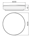 Elegance Carve 28W 2800lm 3000K Triac Dim IP54 alb