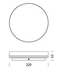 Elegance Round 2 Evolution 15W/10W 3K/4K Dim IP54 silver