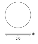 Elegance Round 3 Evolution 24W/18W 3K/4K IP54 alb