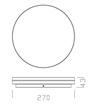 Elegance Round III 27W 2800lm 4000K Triac Dim IP20 argintiu