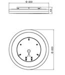 Elegance Round IV 37W 3700lm 4000K Triac Dim IP20 argintiu