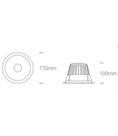 Enif LED 30W, 1800lm, 3000K, 230V, IP20, 60°, alb