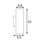 ENOLA_B UP-DOWN lampă de perete, alb, GU10, max. 50W