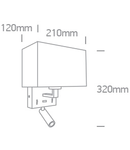 Fanes 3W LED + 12W E27W 150lm 3000K 220-240V IP20 black