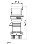 Fişă CEE, 5 poli 63A 400V IP44