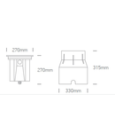 Floro 2 LED,30W,2000lm,3000K,230V,IP67,20°,otel ruginiu