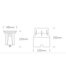 Floro LED, 15W,840lm,3000K,230V, IP67, 20°, inox