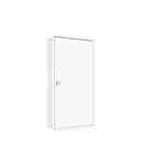 Flush-mounted frame flat + door 2-18, 3-part system, 100mm