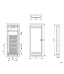 Flush-mounted media enclosure 5-rows - partition wall