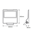 FORCA LED 158W 19100lm/740 ECG IP65 asymmetric gray