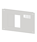 Front plate sheet steel with cutout 196x187mm, 2 unit-wide