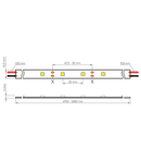 FS 35, HW, Ra=90+, 8W/m, 650lm/m, 24VDC, IP44, l=5m