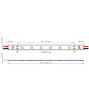 FS 60, HW, Ra=90+, 14W/m, 1100lm/m, 24VDC, IP44, l=5m