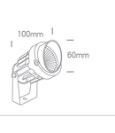 Gardo LED, 6W, 380lm, 3000K, 230V, IP65, 40°, negru