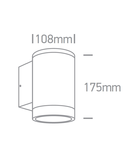 Garux 20W, 100-240V, E27, PAR30, IP65,antracit