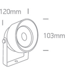 Gill-M LED 11W 3000K 680lm IP65 20° anthrazit