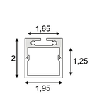 GLENOS Profiprofil,negru 2m2020-200