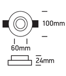 Gypsum Round GT1, MR16 GU10, 50W, IP20, alb