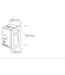 Ida LED 3,6W, 3000K, 100lm, IP65, alu,antracit