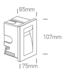 Ida LED 3W, 3000K, 55lm, IP65, alu, alb