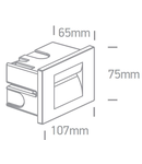 Ida2 LED 3W, 3000K, 48lm, IP65, alu, gri