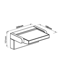 ILAS LED 12,5W 750lm 3000K ECG IP54 antracit