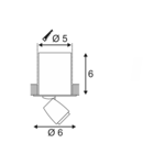 ILU,Spot,LED 50mm,3000K,alb350mA, 1,2W