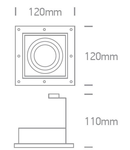 INA-Q/T MR16, GU10, 50W, IP20, alb