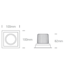 Ina-S COB LED, 12W, 700mA, 2700K 1100lm, 40° IP20, alb