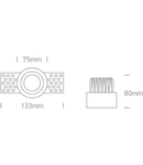 Ina-TR-R/A2 LED 12W 3000K 1100lm, dimabil, 700mA, IP20, alb