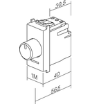 Insert dimmer cu buton rotativ, LED RLC 0-180W, 1M, negru