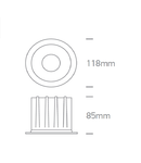 Izar LED 20W, 1600lm, 3000K, 230V, IP20, 45°, alb