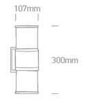 Jamba-WL2 2x20W, E27, 100-240V, IP54,antracit