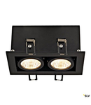 KADUX LED dublu DL Set, 3000K38°, negru mat