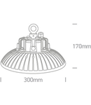 Kenny 4 LED 150W 19500lm 4000K 60° Ra80 230V IP65 negru