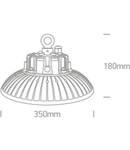 Kenny 4 LED 200W 26000lm 4000K 60° Ra80 230V IP65 negru