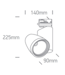 Khali-II-R/A2 LED 25W 3000K 1800lm, IP20, alb