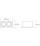 Krona-Q/A2 2x30W 2x2600lm 3000K Ra80 230V IP20 alb