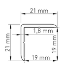 L corner Profile 19x19mm