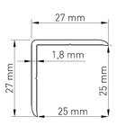 L corner Profile 25x25mm