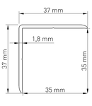 L corner Profile 35x35mm