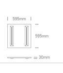 Lano Line LED, 36W, 4000K, 4320lm, UGR19, 230V, IP40, alb