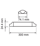 LED 10W 1200lm 3000K 220-240V IP20 110° 300mm