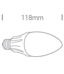 LED Bec A60 Retro , clar, E27, 3,6W, 3000K, 450lm