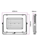 LED Floodlight 200W 16000lm 6400K 220-240V IP65 100° black