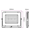 LED Floodlight 300W 24000lm 4000K 220-240V IP65 100° grey