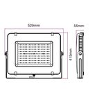 LED Floodlight 300W, 840, 24000lm, IP65, 230V, black