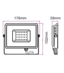 LED Floodlight 30W 2400lm 3000K 220-240V IP65 100° white